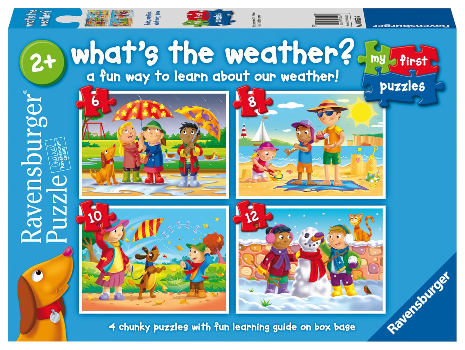 Ravensburger My First Puzzles: What'S The Weather? (6: 8: 10 & 12 Piece) Jigsaw Puzzle For Kids - Every Piece Is Unique, Pieces