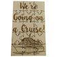 We'Re Going On A Cruise - 15 Piece Basswood Jigsaw Puzzle, 6' X 3.5' Surprise Vacation Reveal