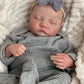 Fockof Realistic Reborn Baby Dolls Girl 17-Inch Soft Vinyl Lifelike Real Life Baby Dolls Babe Reborn Accessories For 3+ Years Old (Gray)