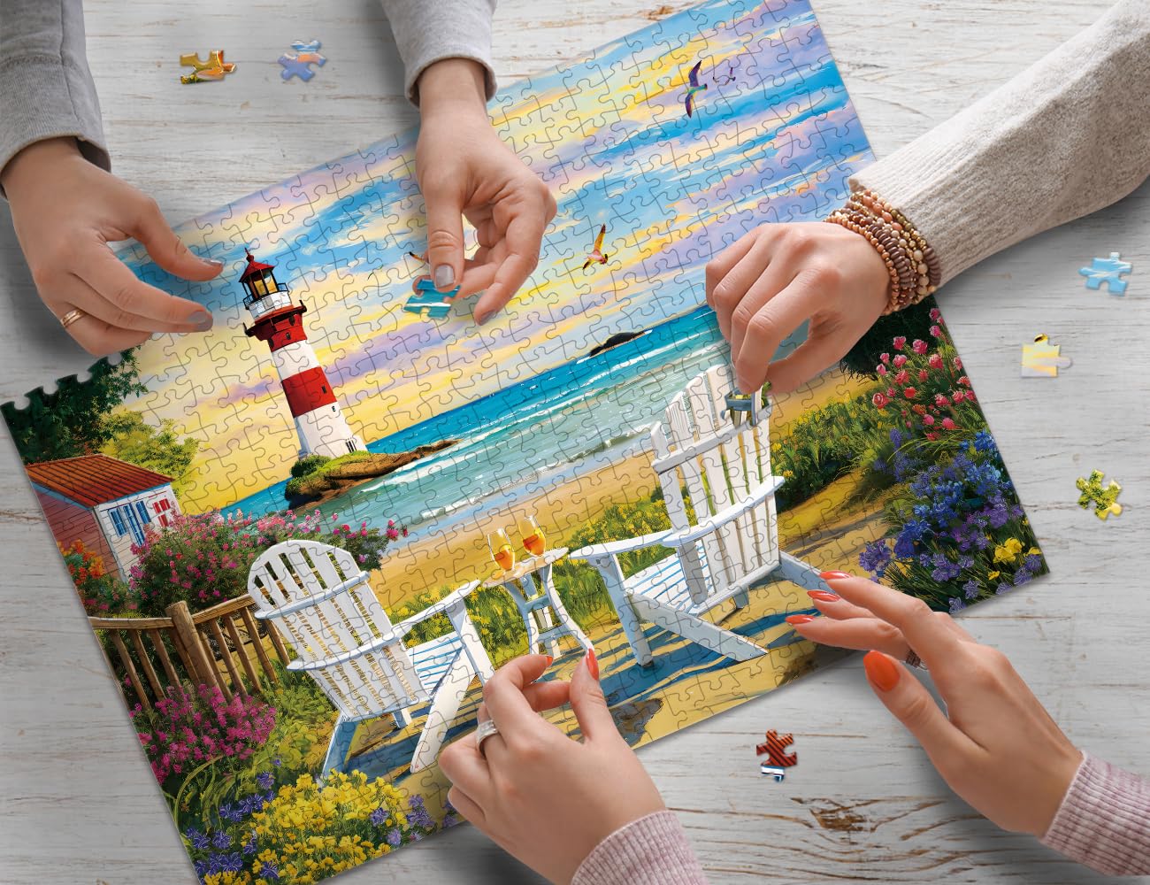 Fishwisdom 500 Piece Jigsaw Puzzle For Adults And Teens And Kids Summer Fun Best Gift Happy Games Coastal Sunset