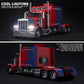 OANMYJJO Semi Truck Toy - Metal Diecast Tow Truck with Light & Sound, Pull Back, Red, Model H06111, Ideal for Boys Age 4-7