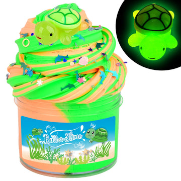 Butter Slime Glitter Mix Ins, Glow In The Dark Cute Charm Cream Slime For Girls Boy Ages 8-12, Scented Sludge Soft Putty Stretch