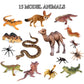 Sienon 32Pcs Desert Animal Figurines Set Model Trees Cactus Kit Desert Diorama Project With Camel Fennec Fox Rattlesnake Scorpion Lizard Reptile Toy Playset For Kids Birthday Cake Toppers Party Décor