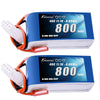 Gens ace 3S 800mAh 11.1V 40C LiPo Battery Pack with JST Plug(2 Pcs)
