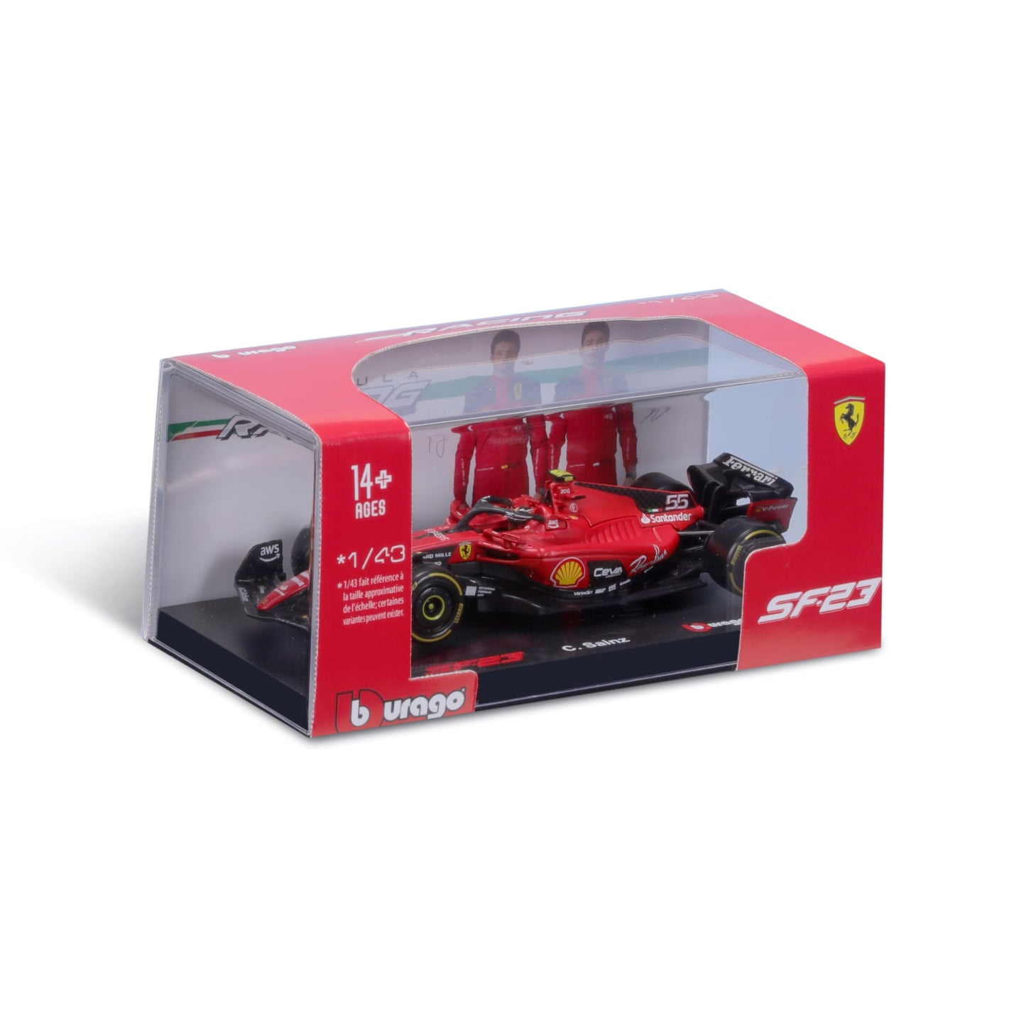 1:43 SFR Ferrari Team Race Car (2023) w/Driver