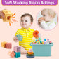 Weilim Baby Toys - Montessori Sensory Bins, Teething Toys, 27 Pieces, 6-36 Months, Medium, ABS & Silicone, Model FNW815