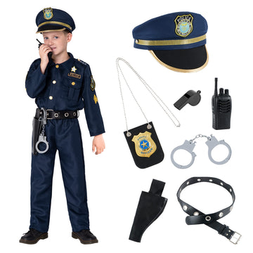 Joyin Toy Spooktacular Creations Deluxe Police Officer Costume And Role Play Kit. (X-Large)