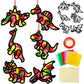 Qyeahkj 36 Set Dinosaur Suncatchers Crafts for Kids DIY Dinosaur Tissue Paper Crafts Window Stained Glass Effect Dino Hanging De