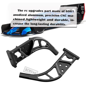 RCMYou Aluminum Rear Wing Mount Upgrades Part for ARRMA 1/7 Infraction 6S BLX Limitless,2PCS Alloy Rear Wing Body Mount Support