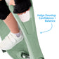 Ookkie Kids Learner Skateboard - 4-in-1 Balance Development, Sage Color, Easy Setup, Perfect Gift Idea