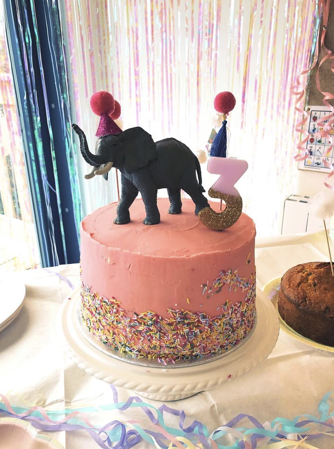Talking Tables Bday 6 Birthday Candle Cake Topper, Height 8cm, 3, Pink, BDAY-CANDLE-6