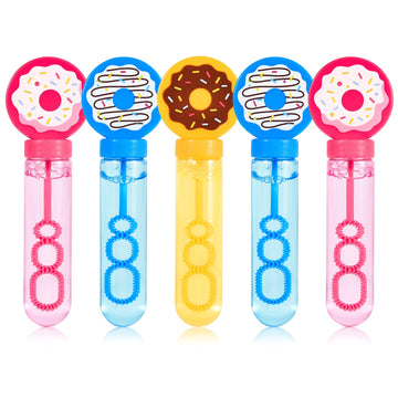 Winrayk Donut Bubble Wands For Kids Party Favors, 24 Large Bubbles Bulk, Carnival Prizes Easter Goody Bag Stuffers Pinata Filler Birthday Gift, Girls Boys Summer Beach Outdoor Toys Donut Party Favors