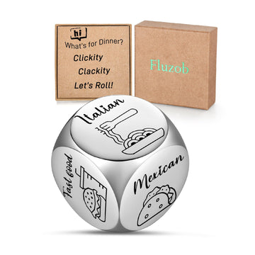 Fluzob Food Dice Valentines Day Gifts for Her Wife Him Boyfriend Husband Date Night Ideas Couples Games Girlfriend Wife Christma
