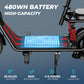 Windhorse 850W Peak Electric Scooter With Seat, 22Mph & 25 Miles Range, Dual Shock Absorbing, 3 Gear Speed, 14'' Pneumatic Tire,