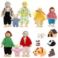 Onest 14 Pieces Wooden Dollhouse Family Set Mini People Figures Sets Dollhouse Dolls Wooden Doll Family Pretend Play Figures Accessories For Pretend Doll House Toy