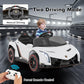 OLAKIDS 2 Seater Kids Ride On Car  12V 4WD Licensed Lamborghini Veneno Electric Vehicle with Remote Control  Toddlers Battery Powered Toy Gift with 2 Speeds  Rocking Mode  Music  USB  MP3 (Beige)
