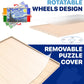 Rotatable 360-Degree Wheels Puzzle Board With Drawers And Cover 1500 Pieces Lightweight Portable Wooden Puzzle Table For Adults