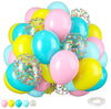 Donut Balloons, Pink Yellow Teal Balloons Pastel Pink Teal Sprinkles Confetti Balloons For Donut Theme Party Cutouts Kids Birthd