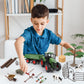 Peagprav Farm Animal Tractor Toys Playset-16.5 Inches Tractor With Trailer Fence,Farmer,Tree,Cow,Farm Toy Set For Boys Girls Kid