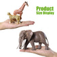 Biwase Safari Zoo Animals Figures Toys For Kids 3-5,Realistic Animal Figurines Playset With Fence For Toddlers, 22 Pcs African W