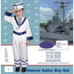 Deluxe Sailor Boy Children'S Costume Set Size: Extra Large