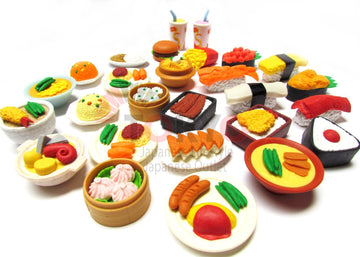 20 of Assorted IWAKO Japanese Puzzle Eraser - Restaurant Food Collection (20 will be randomly selected from images)