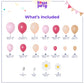 House Of Party Groovy Balloon Arch 120 Pcs - Pink, Sand, Peach, Neutral & Flower Balloons Garland With Daisy Balloon & Groovy Ba