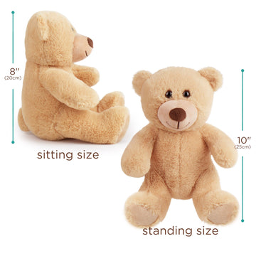Benben Teddy Bear Stuffed Animals, 8 Inch Teddy Bear Bulk, 2 Pack Baby Bear Plush Toy For Baby Shower Decoration, Gift For Boys Girls, Girlfriend, Valentine'S Day, Birthday