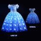 Ciyti Light Up Girls Halloween Costume Snow Princess Dress Ice Christmas Costumes Toddler Kids Costume With Accessories, Blue