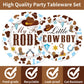 My First Rodeo Birthday Party Supplies - Western Cowboy 1St Party Decorations For Boy Baby Shower My First Rodeo Plates Napkin F