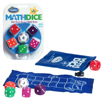 Think Fun Math Dice Junior Game For Boys And Girls Age 6 And Up - Teachers Favorite And Toy Of The Year Nominee