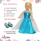 Emily Rose 18 inch Doll Clothes Teal Ice Princess Halloween Costume Dress Outfit with Sparkly Snowflake Shoes! | Fits Most 18-in Dolls |USA Business | Ideal Gift for Girls 5+