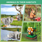 Qwljyfv Mini Land Animals Building Blocks Set,Cute Elephant Panda Kangaroo Display,Easter Small Building Toy For Boys And Girls,