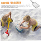 3Pcs Shelling Tools for Beach Include Beach Mesh Shovel, Sand Sifter with Extra Long Adjustable Handle and Mesh Beach Bag, Colle