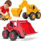 Beestech Construction Toys, Friction Powered Excavator Toy and Construction Loader Toy, Beach Sand Toys, Construction Truck Vehi