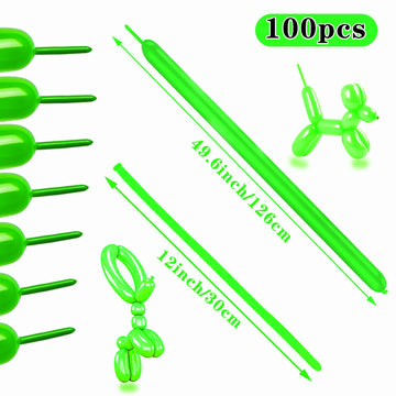 260 Long Balloons For Balloon Animals 100 Pack Thickening Latex Modeling Long Magic Balloons Twisting Diy Animal Balloon For Beg