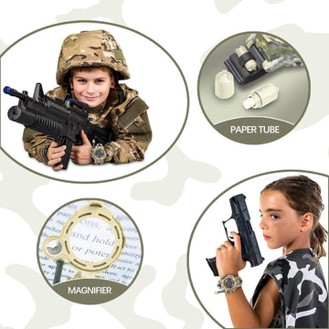 Walkie Talkie For Kids,Rechargeable Spy Walkie Talkies Watch Army Toys Gifts For Children,Two-Way Radio Walky Talky Watches With