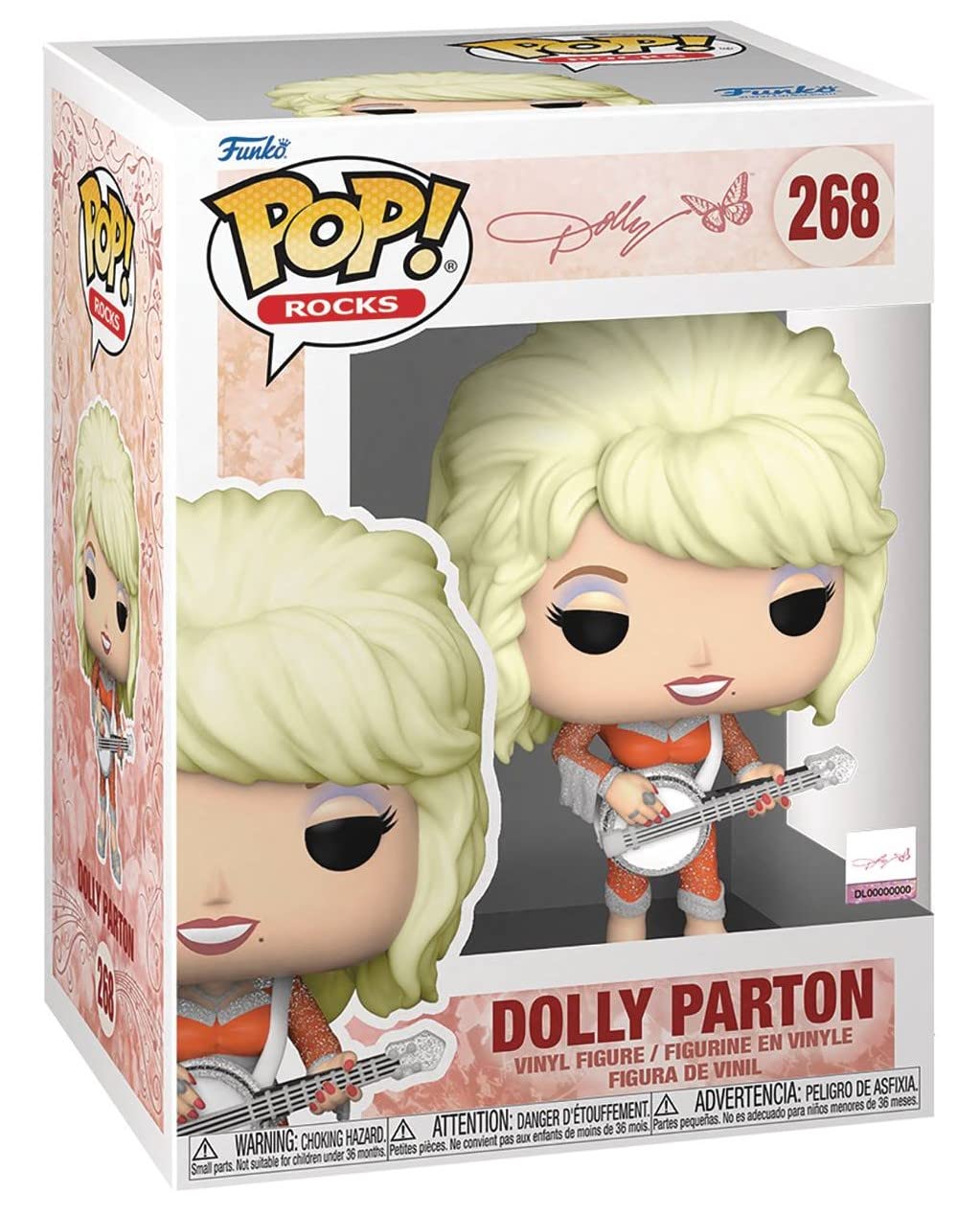 Pop Rocks: Dolly Parton Funko Vinyl Figure (Bundled With Compatible Box Protector Case), Multicolor, 3.75 Inches