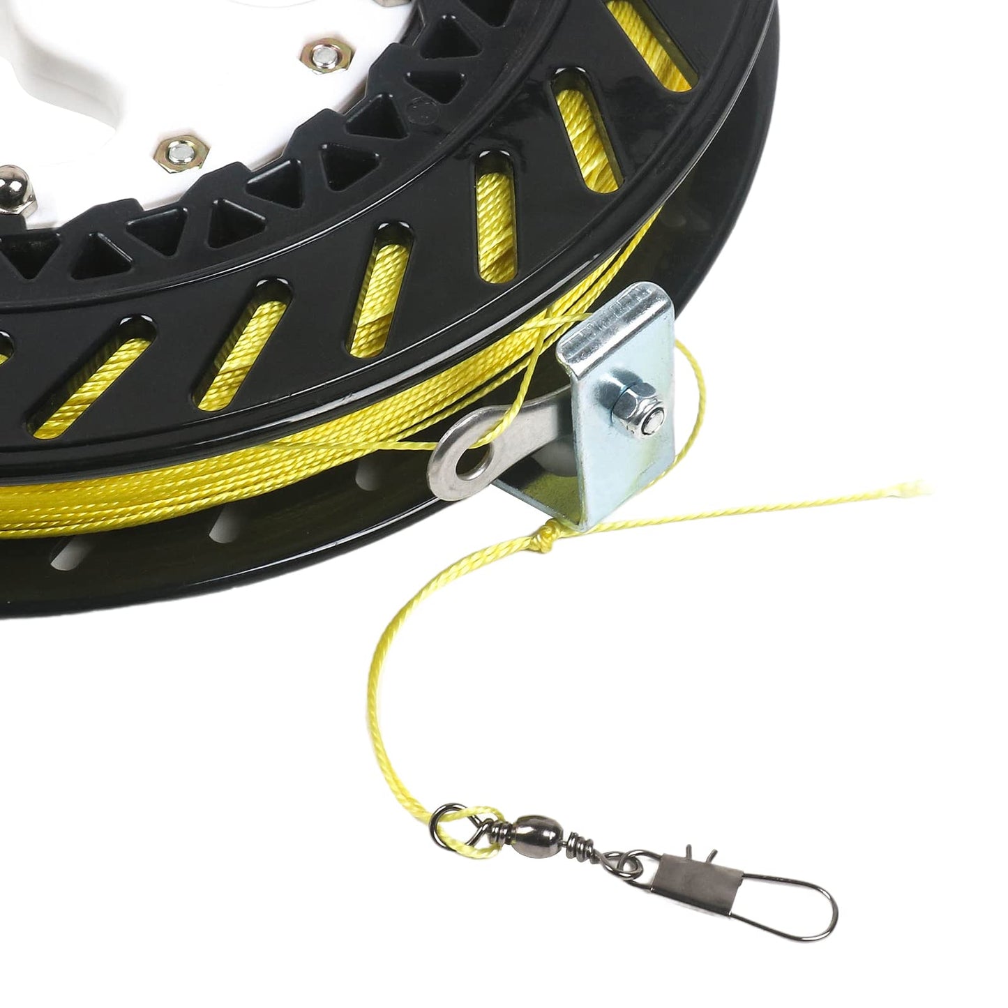 Kizh Kite Reel Winder  Kite Line Winder Winding Reel Grip Wheel Handle with 1312ft String and Lock Function Professional Outdoor Kite Accessories