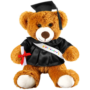 Foilswirl Graduation Bear 2025 with Gown Cap Tassel 9    Royal Blue Graduation Stuffed Animal Plush Bear Toy for Class of 2025 P