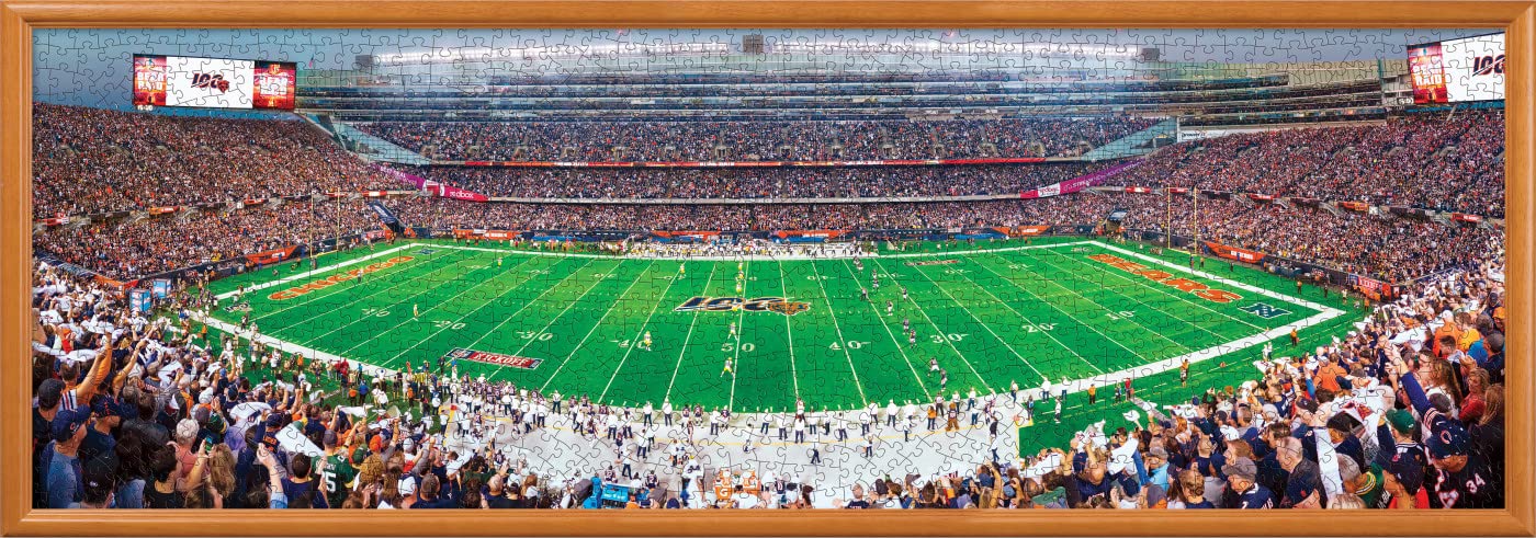 Masterpieces 1000 Piece NFL Chicago Bears Jigsaw Puzzle - Panoramic 13"x39" - Team Colors - Model CHB1031