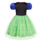 Benylion Princess Dress For Girls Christmas Birthday Party Dress Up Little Girls Puff Sleeve Tulle Dress Coronation Dress Age 7-