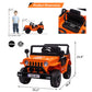 12V Kids Ride On Truck Car, Electric Ride On Car With Remote Control, Spring Suspension, Various Speeds, Led Lights, Music, And