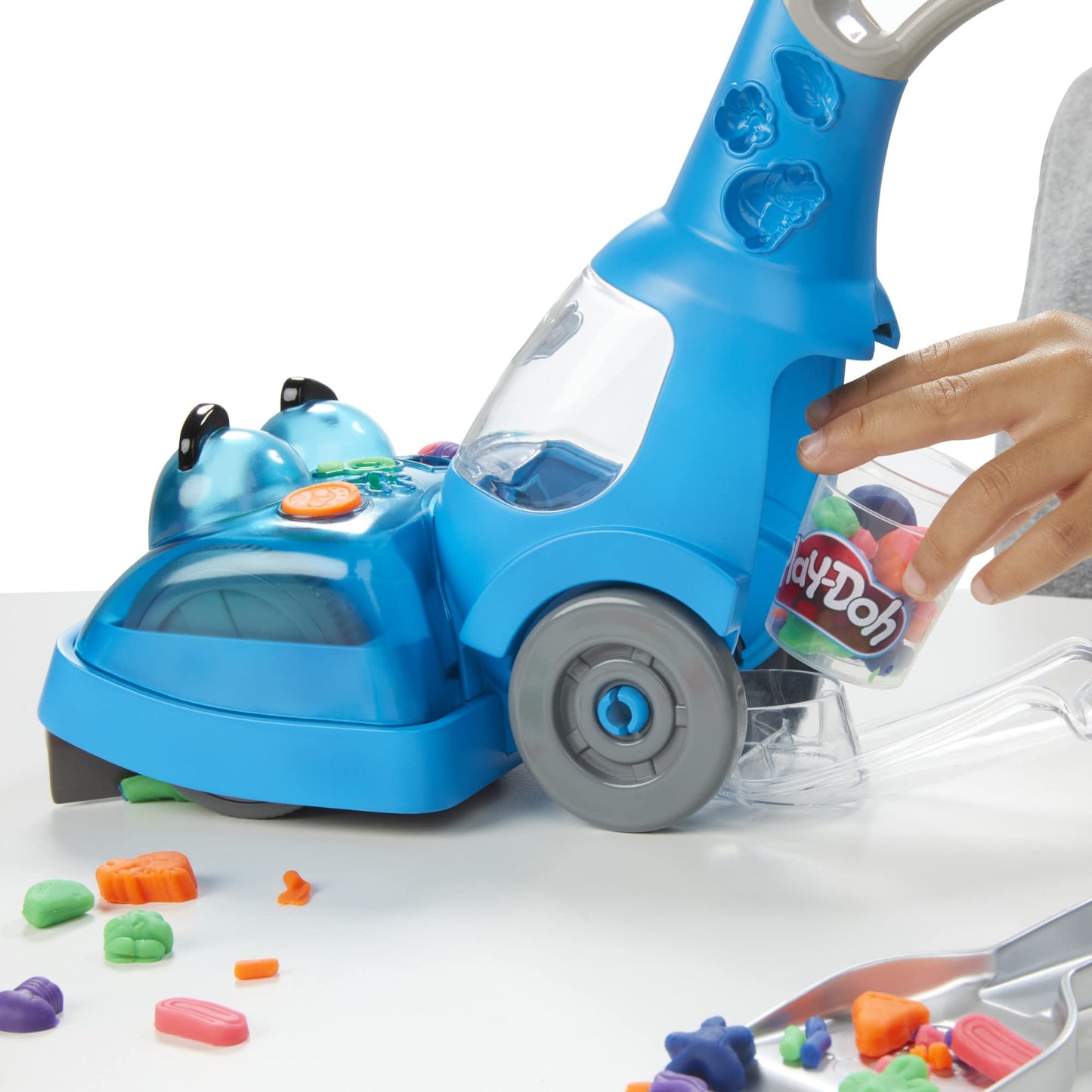 Play-Doh Zoom Vacuum and Cleanup Toy - Kids Cleaner, Small, Multicolor, Model F3642, 5 Cans Included