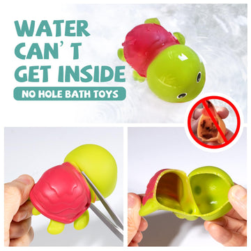Hely Cancy Infant Bath Toys - No Hole Rubber Animal Bath Tub Toys, Small, Mix Color, Model XZ03