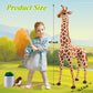 Brinjoy Giant Giraffe Stuffed Animal Set, 47 Inch Large Plush Giraffe Toy With Bird&Basket&Leaves&Card, Big Lifelike Standing Giraffe For Girls Boys