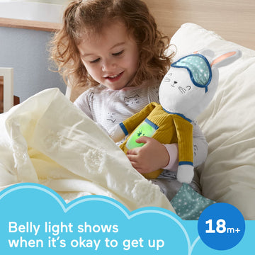 Fisher-Price Little People Toddler Toy Hoppy Dreams Soother & Sleep Trainer Plush Sound Machine With Music & Lights For Kids Ages 18+ Months