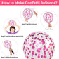Jobkoo Pink And Orange Balloons 12 Inch Orange Hot Pink Party Balloon Pastel Light Pink Orange Pink Confetti Latex Balloon For F