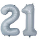 40 In Matte Gray Number Balloons Helium Foil Mylar Balloon Birthday Party Banquet Decoration 21