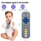 Chuya TV Remote Teether for 0-12-18 Months Babies Infant Toddlers Remote Teethers Silicone Baby Teething Toys